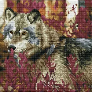DIAMOND DOTZ® Carré : Loup d’Automne Original