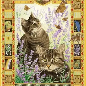 Kit DIAMOND DOTZ® Les chats jumeaux Christie et Zelly Nouvelle Collection