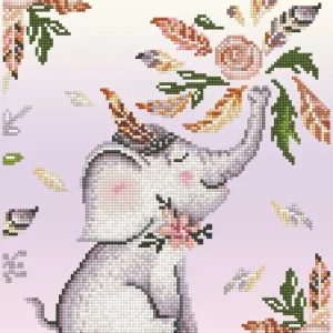 Pas Cher Kit DIAMOND DOTZ® Pluie de fleurs sur l’éléphant