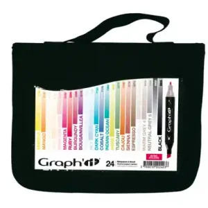 GRAPH IT SET 24 MARQUEURS BASIC COLORS Pas Cher