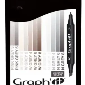 Paiement Sécurisé GRAPHIT SET 12 MARQUEURS MIX GREY COLOR